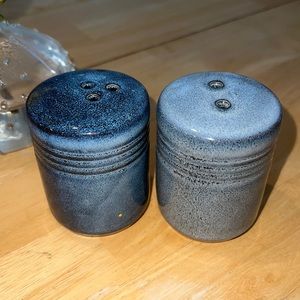Glazed ceramic salt and pepper shakers